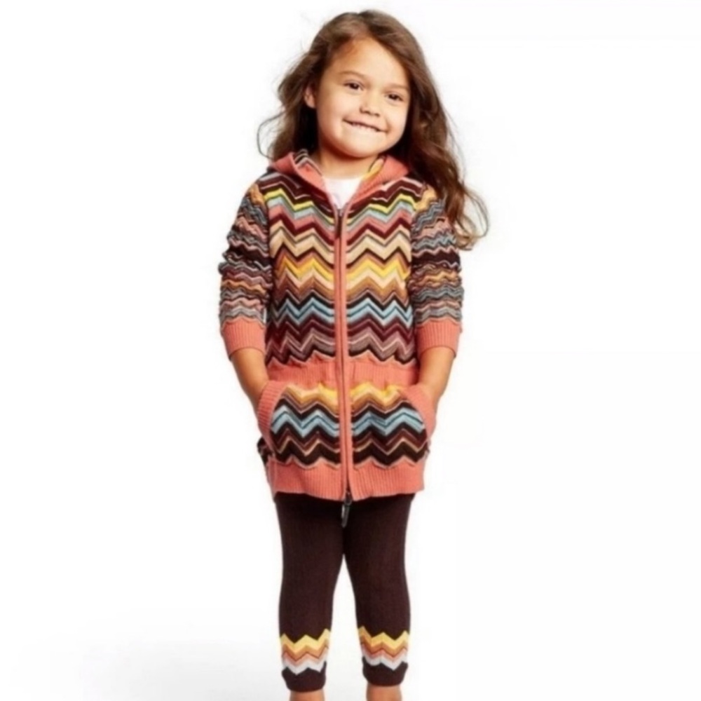 Missoni for Target Chevron Knit Hooded Zip-up Sweater
